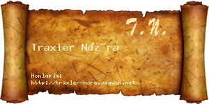 Traxler Nóra névjegykártya